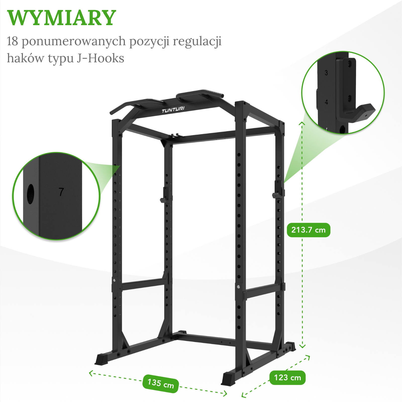 tunturi 08901 Zdjęcie produktu - Wymiary