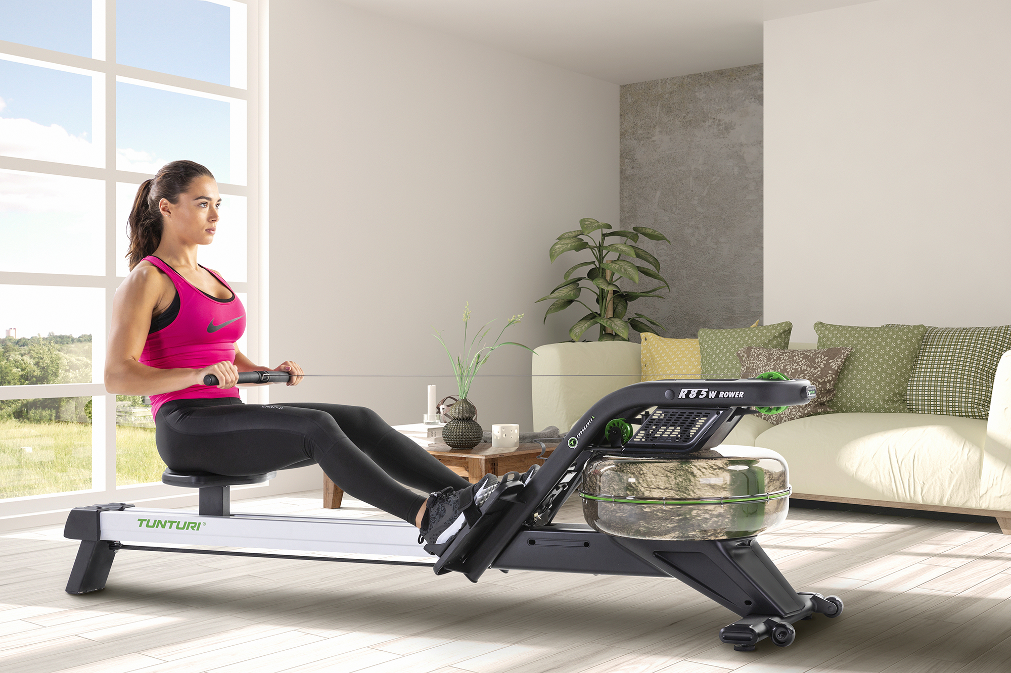 tunturi 18TRW85000 Zdjęcie produktu - Wioslarz wodny Tunturi Endurance R85W z podwojna szyna 8