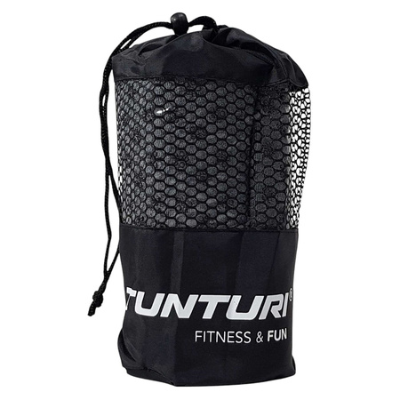 RĘCZNIK DO JOGI ANTYPOŚLIZGOWY Z TORBĄ - TUNTURI YOGA TOWEL GREY WITH CARRY BAG