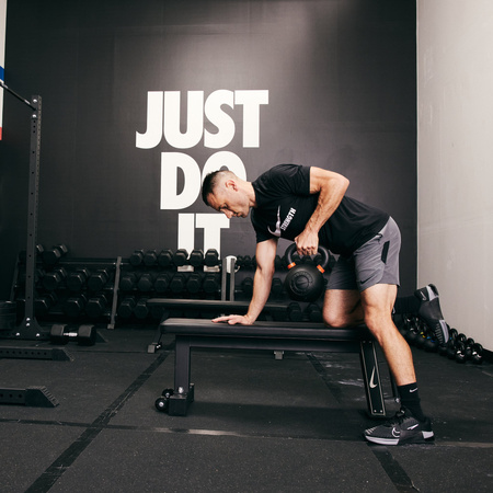 ZESTAW TRENINGOWY ŁAWKA NIKE + HANTLE REGULOWANE KETTLER