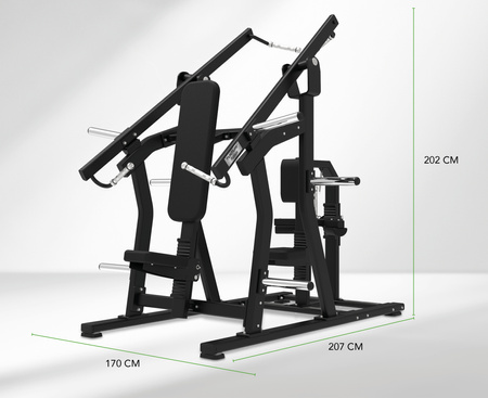 STACJA DO WYCISKANIA NA KLATKĘ PIERSIOWĄ - TUNTURI PLATINUM CHEST PRESS - PLATE LOADED - V-SERIES