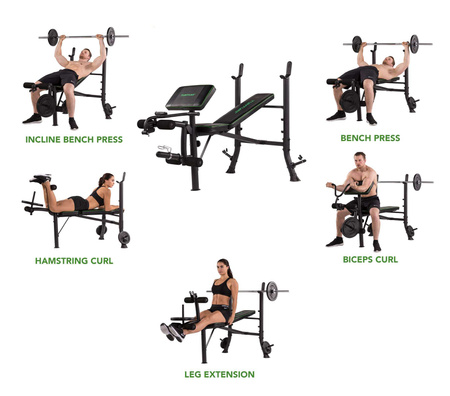 ŁAWKA DO ĆWICZEN ZE STOJAKIEM TUNTURI WB40