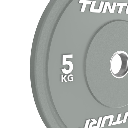 OBCIĄŻENIE TALERZ TUNTURI PLATINUM BUMPER PLATE SZARY, 5 KG