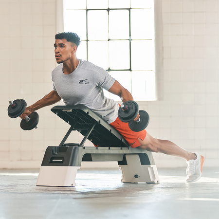 Ławka treningowa i Step 2w1 Reebok Deck - BIAŁY