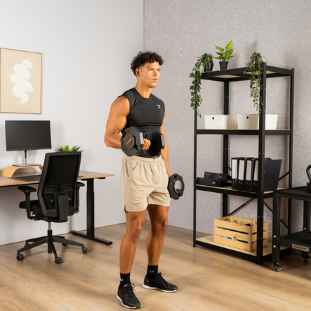 ZESTAW 2 HANTLI REGULOWANYCH TUNTURI RAPID ADJUSTABLE DUMBBELL - 20 KG