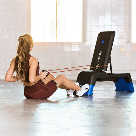 ŁAWKA TRENINGOWA I STEP 2W1 REEBOK DECK - NIEBIESKI