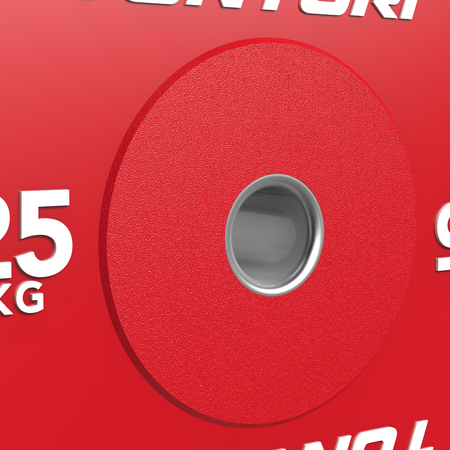 OBCIĄŻENIE TALERZ TUNTURI PLATINUM BUMPER PLATE CZERWONY, 25 KG